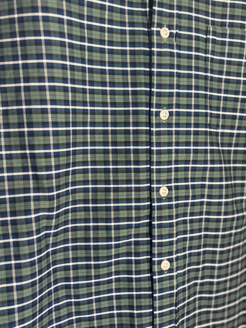 J Crew Shirt Men Medium Green Plaid Flex Oxford Slim Fit Long Sleeve Preppy - Picture 3 of 5
